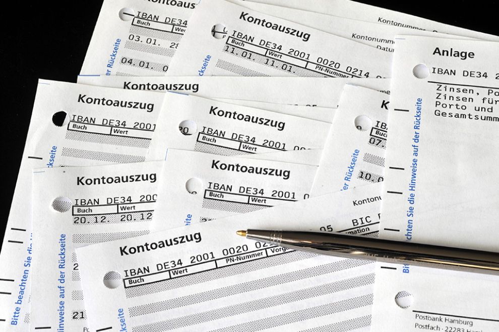 Foto: Kontoauszüge